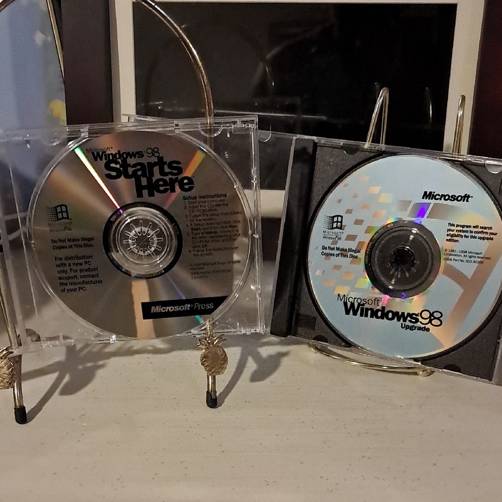 Microsoft Windows 98 CD Collection with Black and Silver Accents